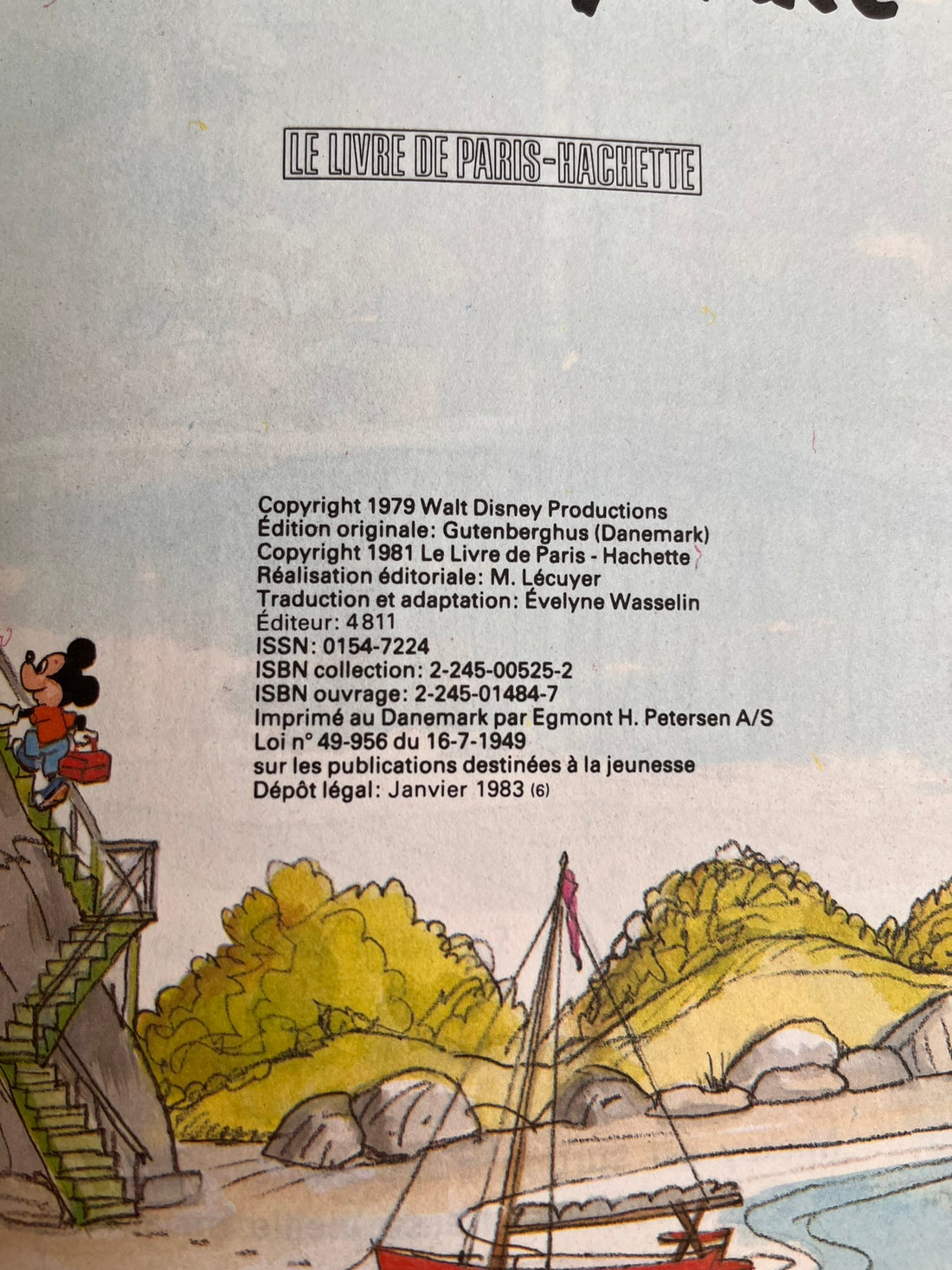 Mickey et le trésor du pirate- Club du Livre Mickey- Disney Vintage